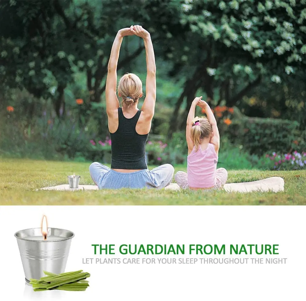 
High Quality Natural Soy Wax Paraffin Wax Travel Mosquito Repellent Bucket Outdoor Citronella Candle Set Of 8 