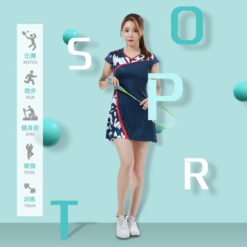 Custom Compressed Badminton Tennis golf Dress Skirt women Sports Netball jersey