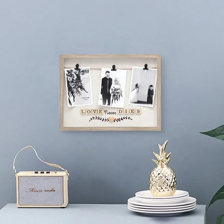 Подгонянная креативная настенная декоративная металлическая картинка с изображением деревянного портрета доска для заметок фоторамка