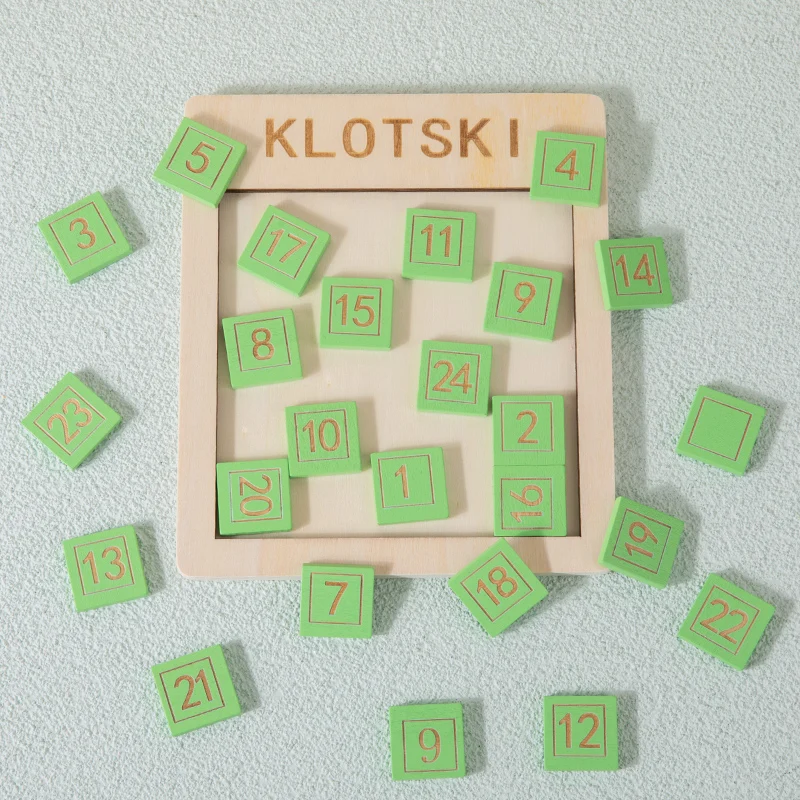 New arrival 3 challenges digital puzzle toys funny math sliding blocks wooden numbers brain teaser puzzle