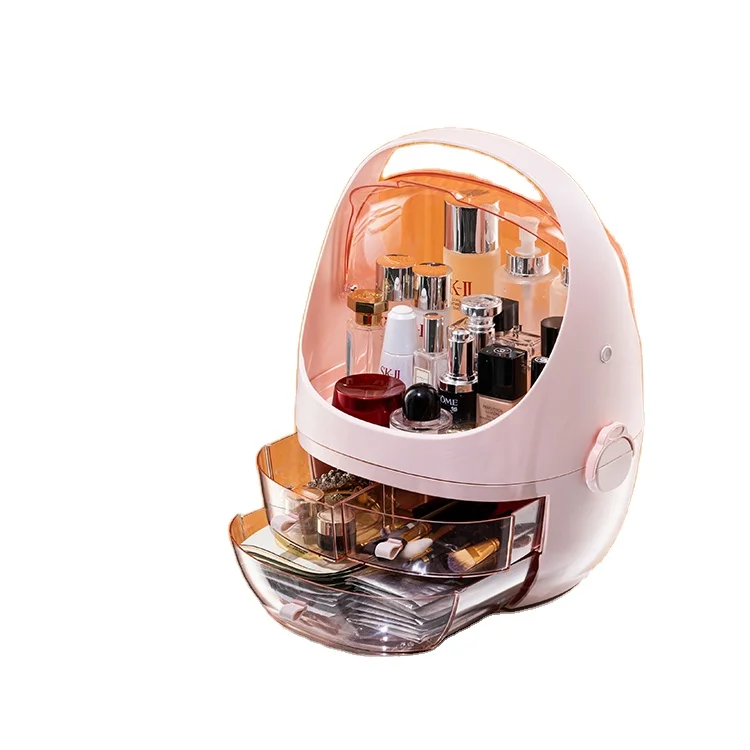 Amazon branded transparent Lids Cosmetic Storage Box Makeup Organizer Multi-Function Dressing Case Cosmetic Storage Box Personal