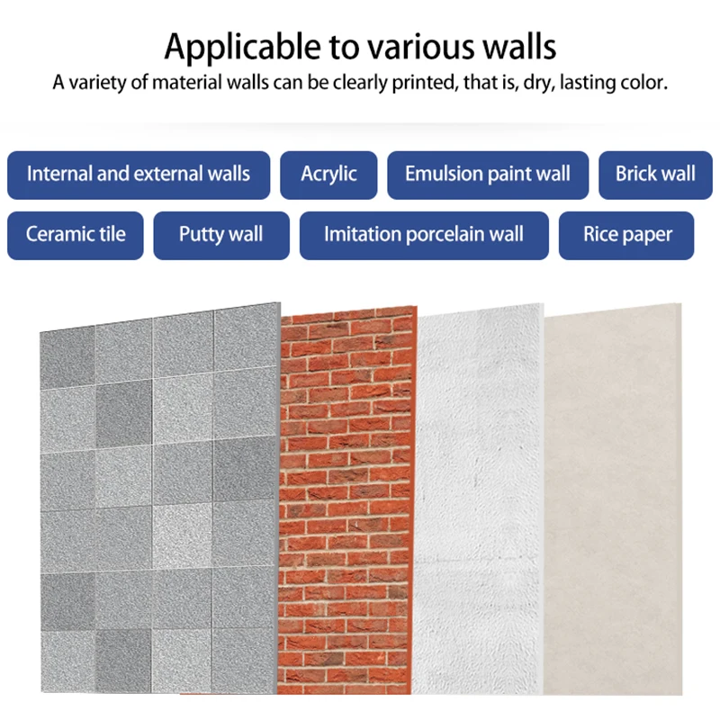 3D uv intelligent vertical wall printer for glass ceramics digital inkjet direct to wall printing machine