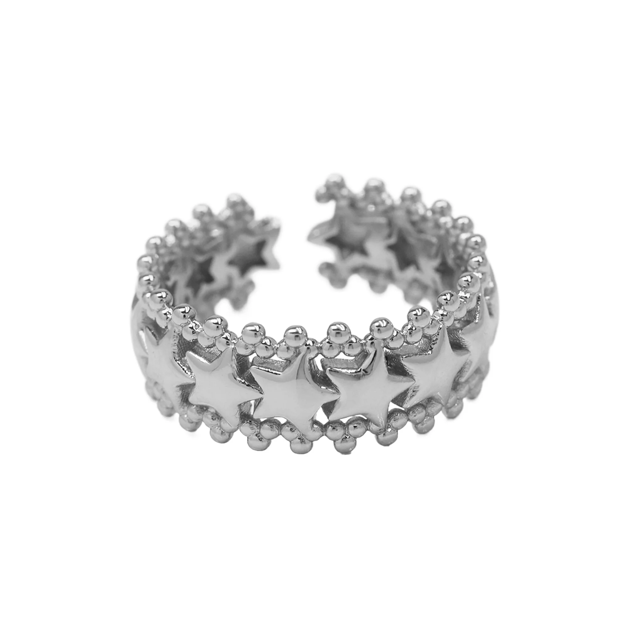 18K Gold Plated Brass Finger Ring Multi- Flower Ring Women Open Adjustable Ring for Girls