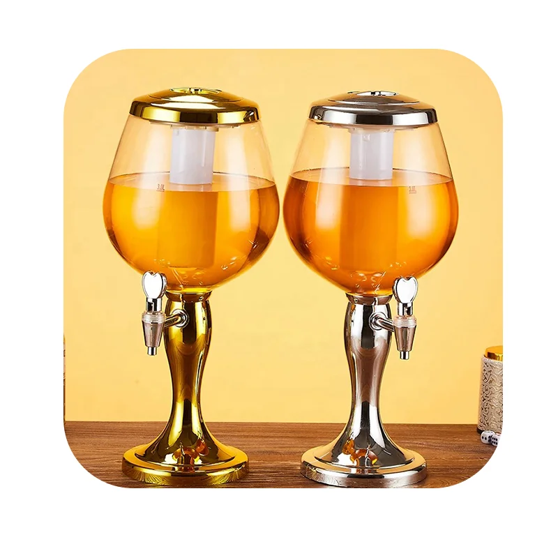 Newly Designed Beer Juice Dispenser with tap ice tube Led Light bar supplies Drop resistant Plastic light Beer Wine Tower
