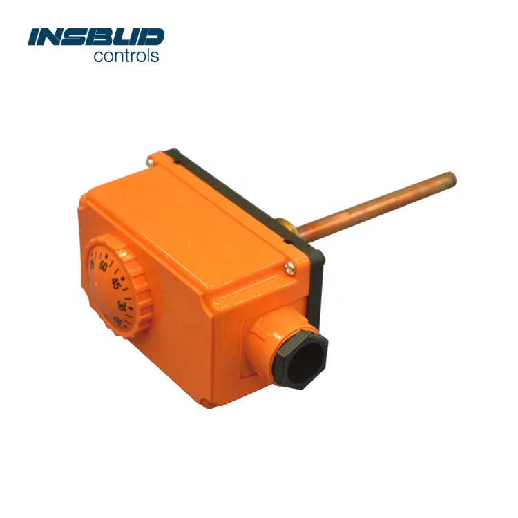 Immersion heating boiler thermostat for heater control