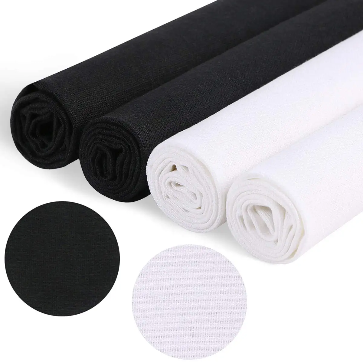 Natural Linen Fabric Solid Color Embroidery Fabric Needlework Linen Fabric