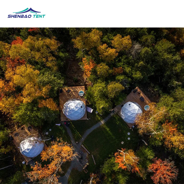 Outside Waterproof Garden Dome Igloo Large Glamping Party Geodesic Round Dome Tent For Trade Show Glamping