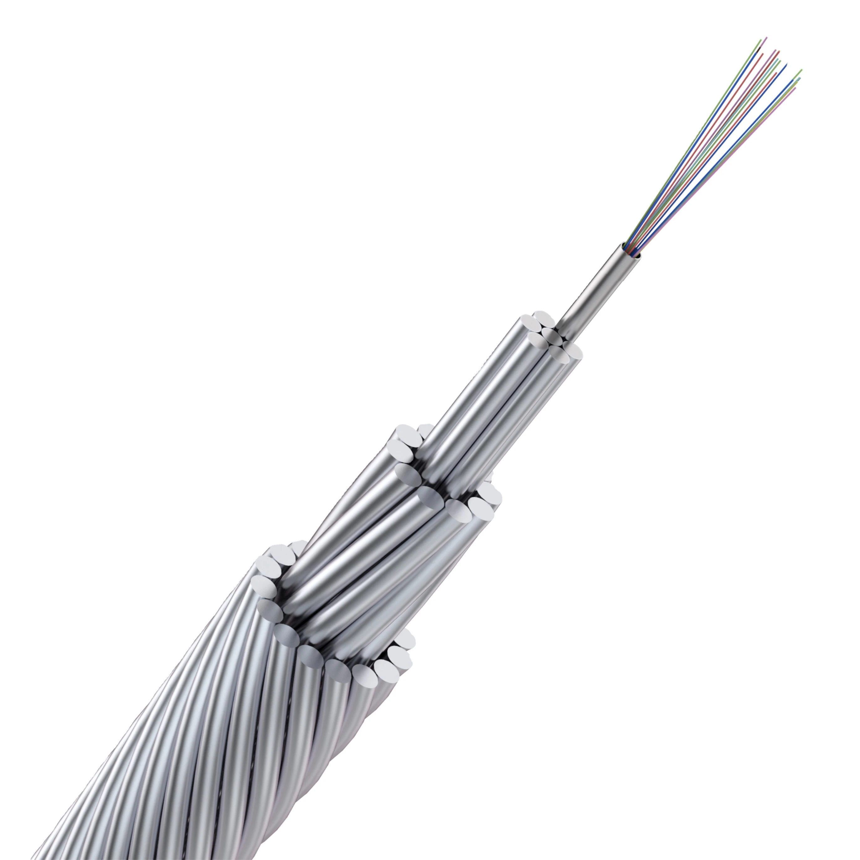 Manufacturer  OPPC 12 24 48 96 144 core OPPC outdoor aerial cable Optical Fiber Composition Phase conductor