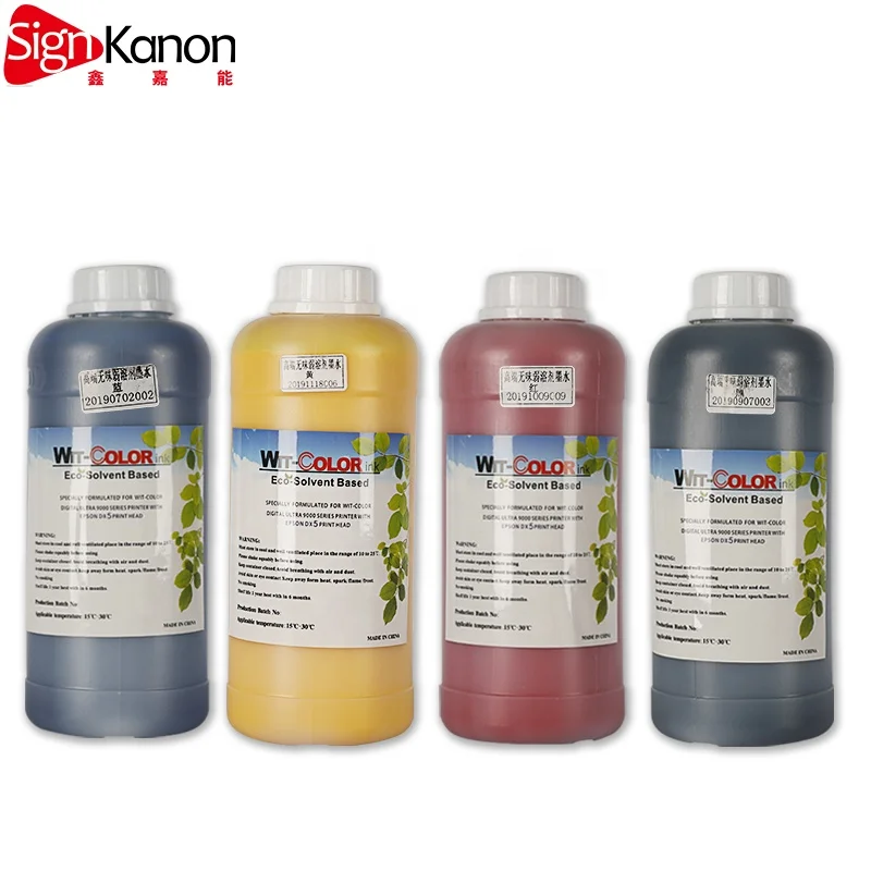 High quality pingment ink Wit color dx5 Eco solvent Ink for wit color eco solvent printer