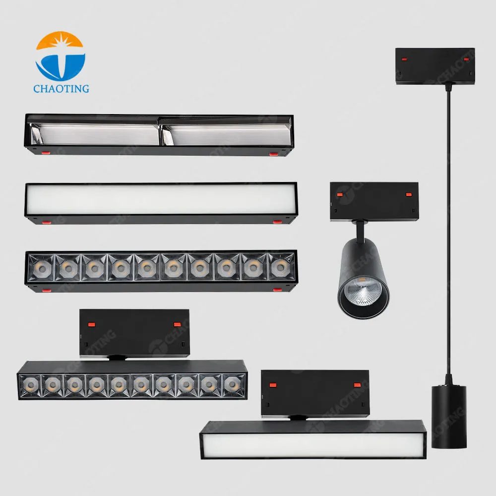 CCT настраиваемый светодиодный Ceil Tracklights управление приложением WiFi зум точечный Трековый светильник для трека прожектор Магнитный трек система скоростного трамвая