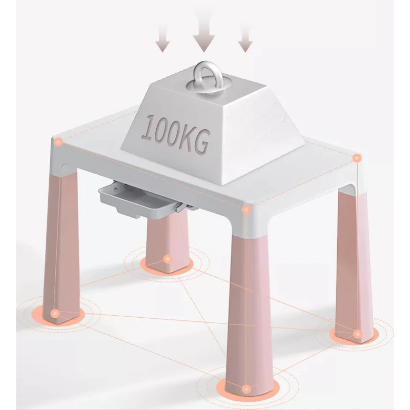 Стабильный не легко двигающийся Детский обучающий стол детский учебный и стул набор пластиковых детских столов