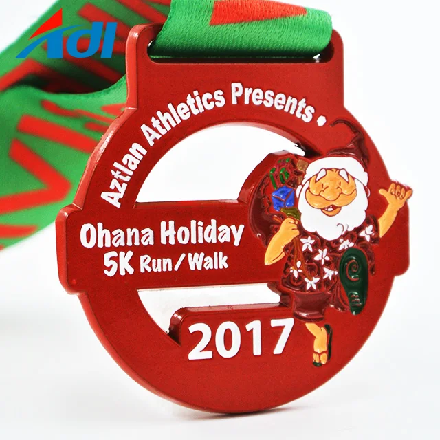 Factory direct custom zinc alloy design maker design your own halloween christmas sock tree santa festival medal