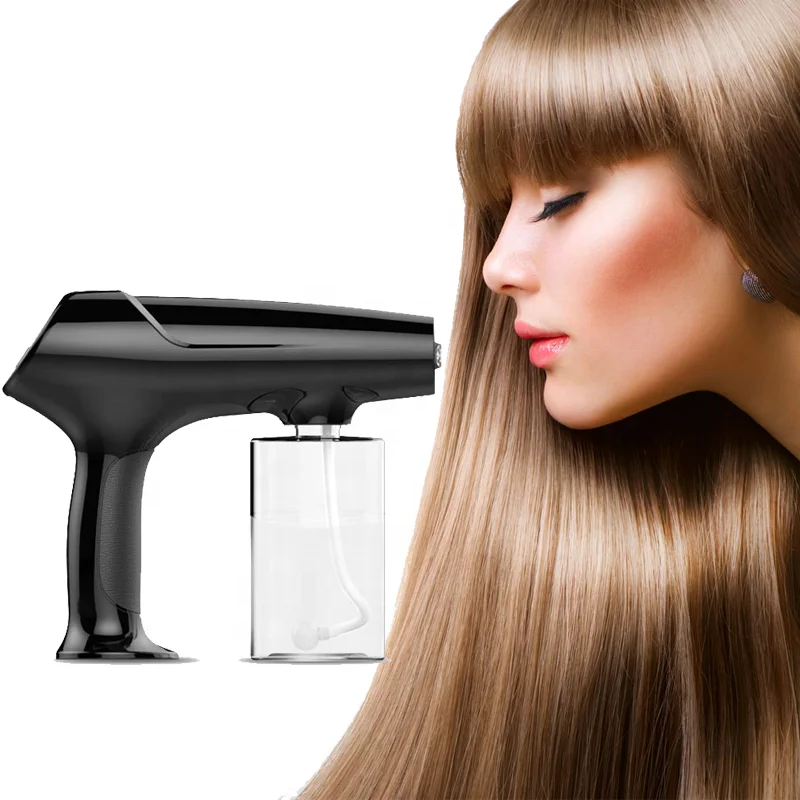 Other Hair Styling Tools cordless USB Rechargeable Blue Light Nanometer Sprayer Barber Shop Handled Hair Care Nano Sprayer Gun