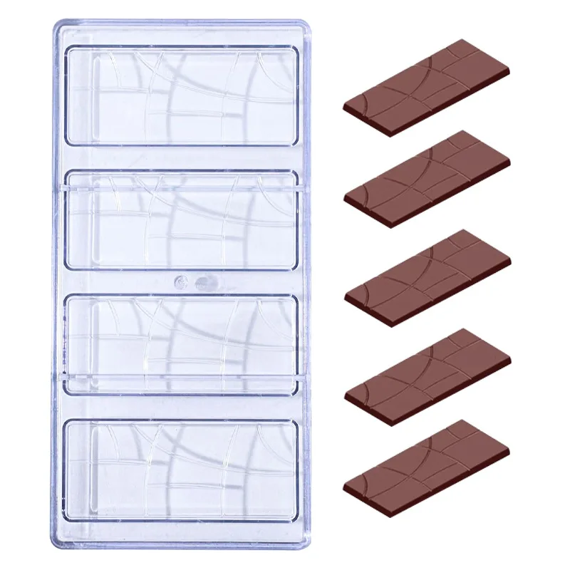 Hot selling Chocolate Mold Polycarbonate Candy Bar Mold Fancy Bars DIY candy clear Chocolate Mould