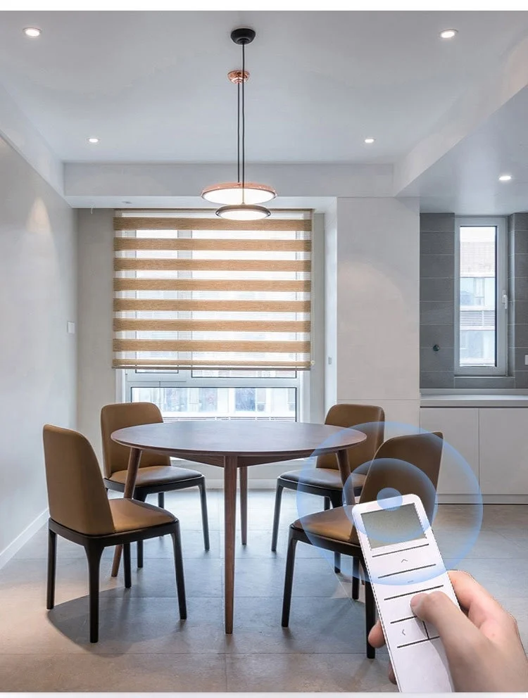 High Quality Remote Control Wifi Motor Smart Zebra Blinds Professional Blinds Production Automatic Control System Blinds