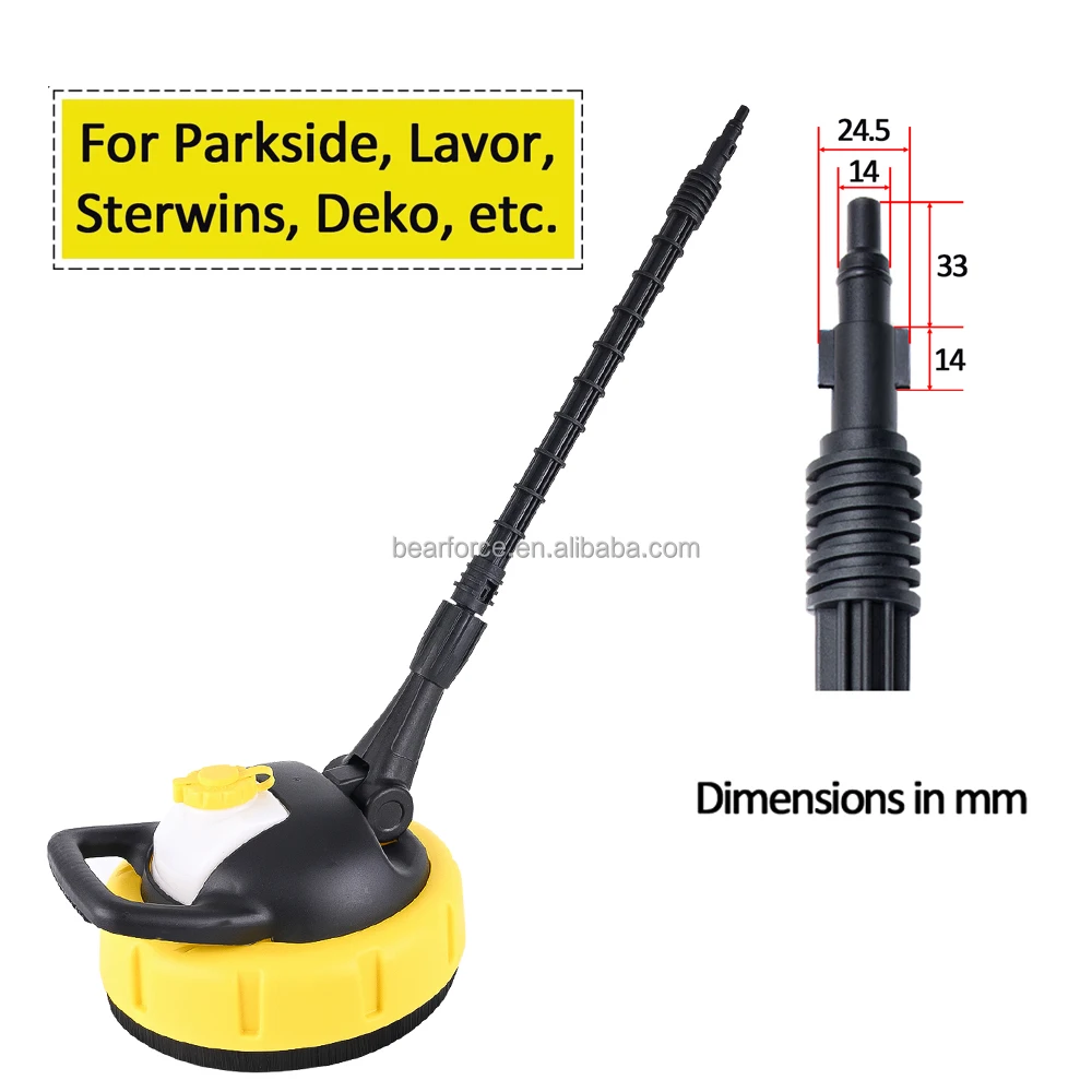 High Pressure Cleaner Patio Cleaner Floor Scrubber Surface Cleaner Brush For Karchers Lavor Parkside Pressure Washer