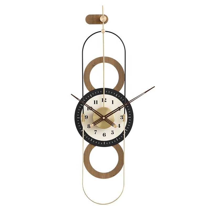 WOZOOM Design Luxury Metal Wall Clock Home Decoration Big Size Quartz Watch Minimalist Gold Wall Art Clock For Living Room