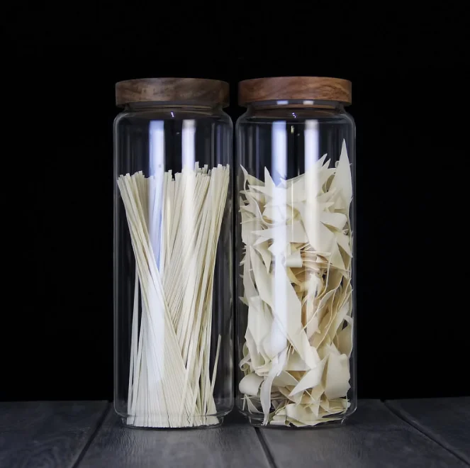 Acacia wood seal lid with glass storage jar wooden lid,glass storage jar with lid,storage jar glass
