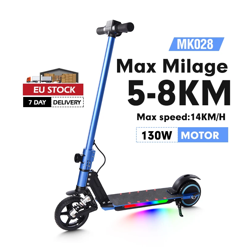 MK028 Eu US European Warehouse Scooter Electrique 130W 14KM/H E Scooter Pink Electric Scooter For Kids