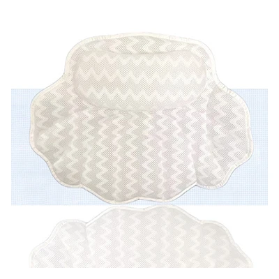 2021 new design Luxury white scallop shaped  comfortable  3D air mesh bathtub pillow  home spa bath pillow