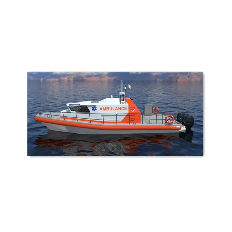  38ft алюминиевая лодка для спасения и скорой помощи на