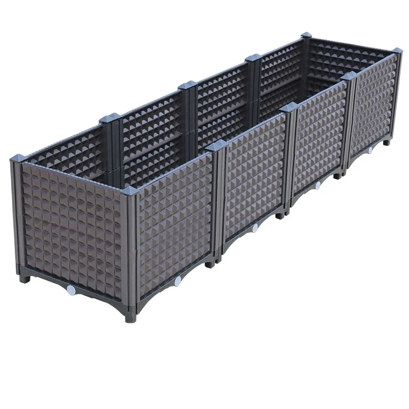 Manufacturer rattan multifunctional plastic planting box roof garden balcony vegetable planting box outdoor combined flower box