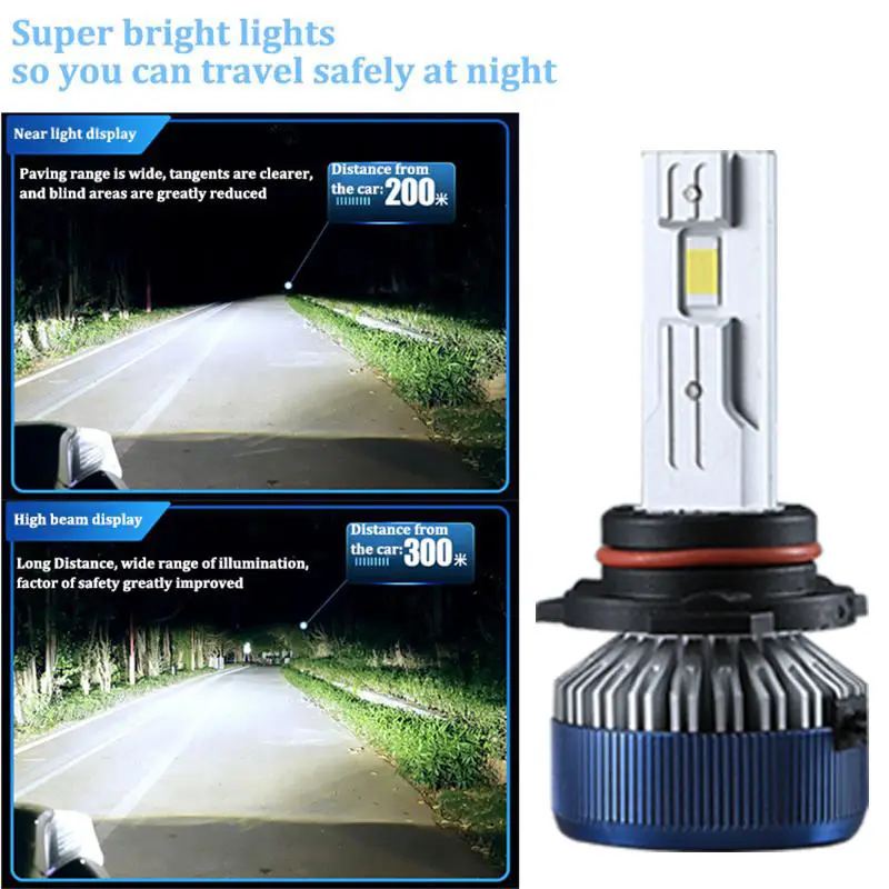 Auto lighting system h7 h11 h4 led headlights bulb 9006 9012 bus headlamp led lighting 4 sides for vehicle cars led head lights
