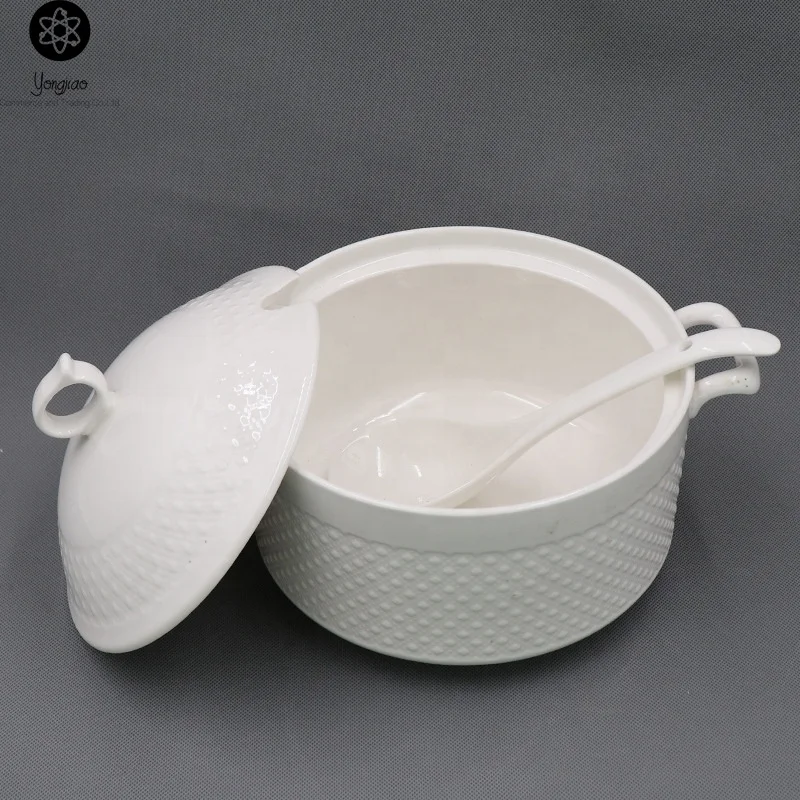 cheap and hot factory ceramic sanding finished soup pot set
