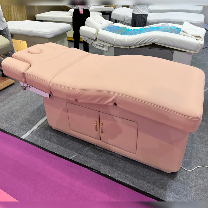 wholesale electric beauty salon curved Extension lash bed Topper massage table eyelash mattress bed