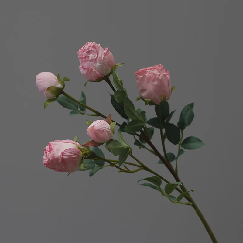 Romantic Pink Rose Artificial Flower Bouquet Christmas and Wedding Party Decoration