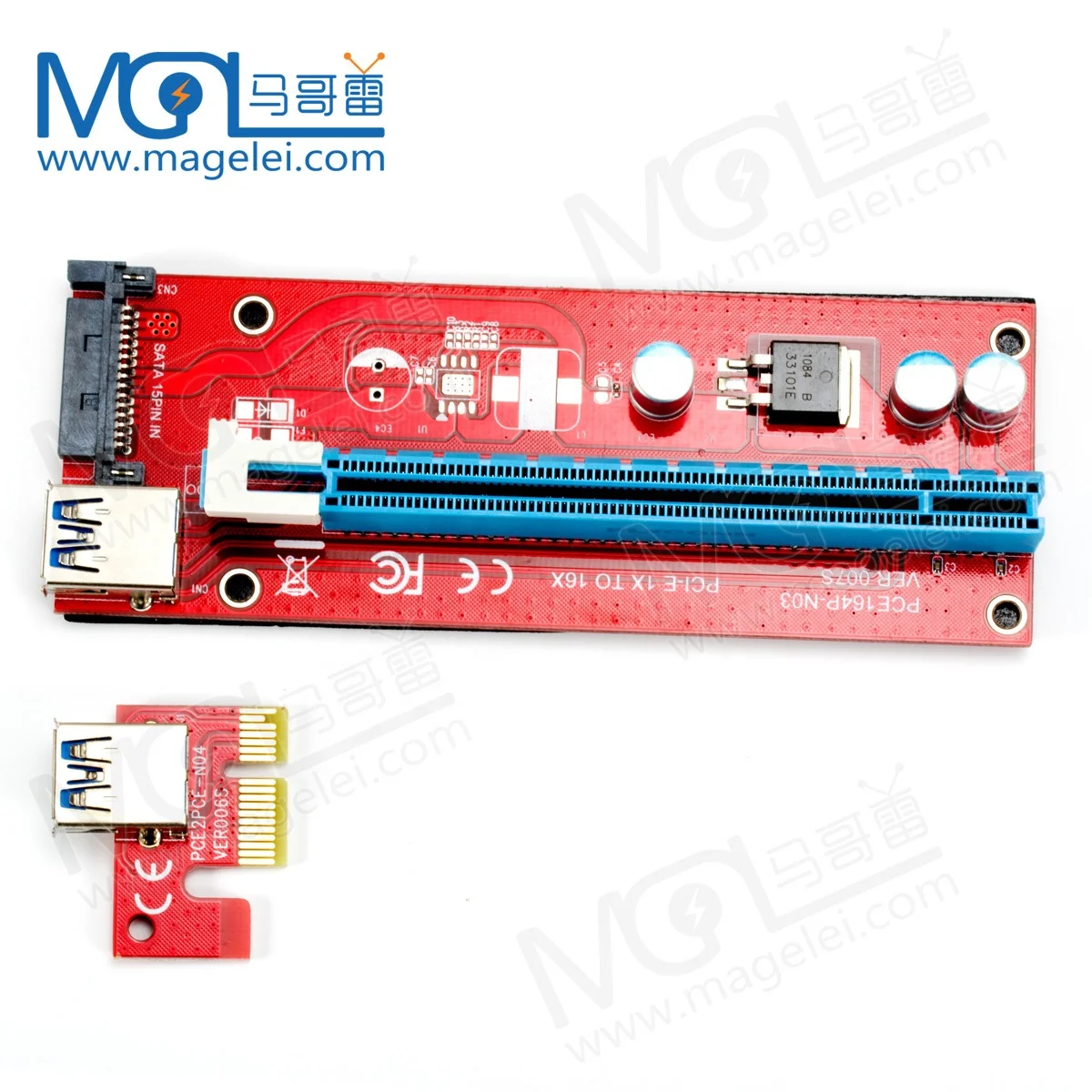 Ver 007S PCI-e 1X до 16X графическая карта Pcie расширения 007s для графического процессора