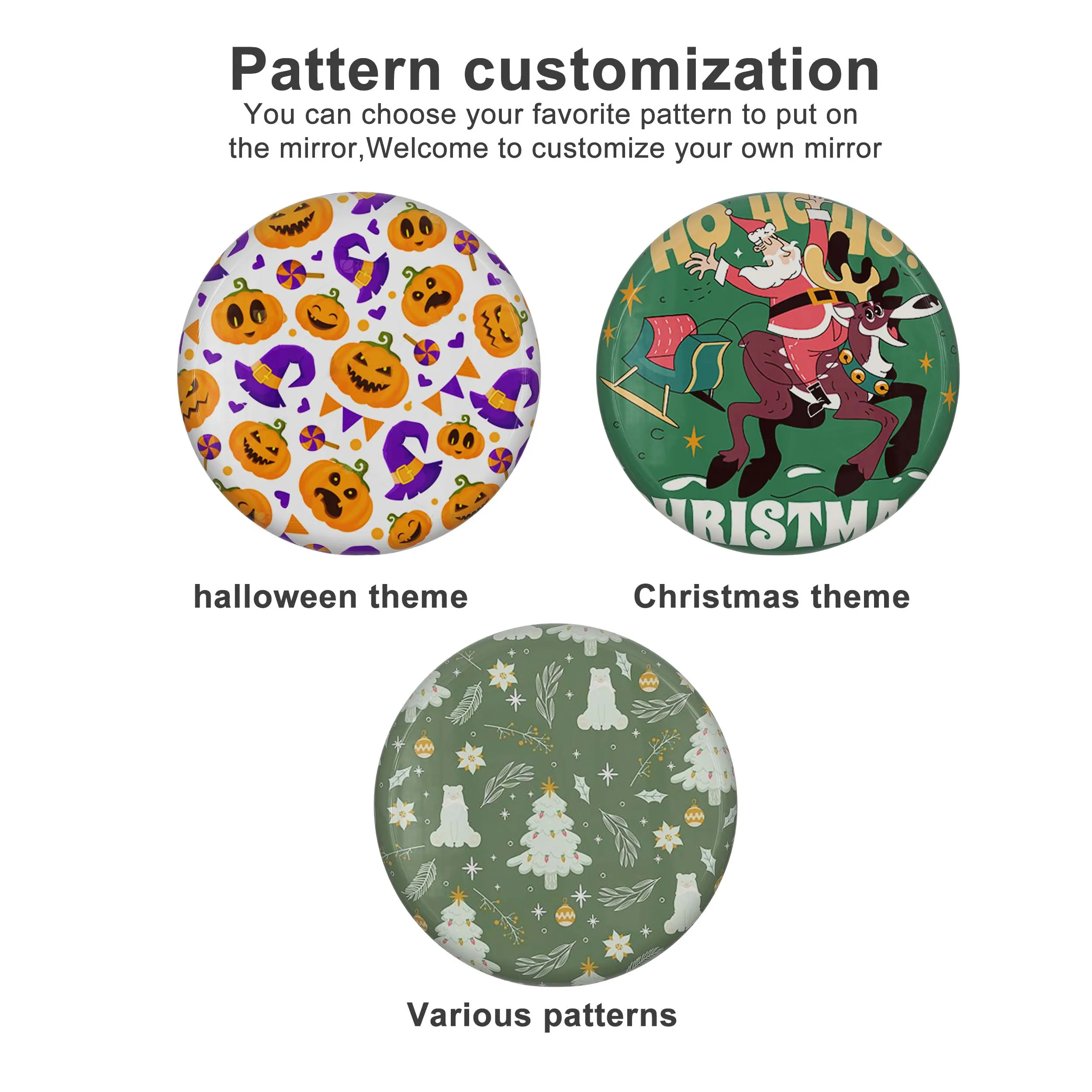 High Quality Bulk Folding Round Gift Custom Logo Beauty Cosmetic Travel Portable Compact Mini Small Make Up Makeup Pocket Mirror