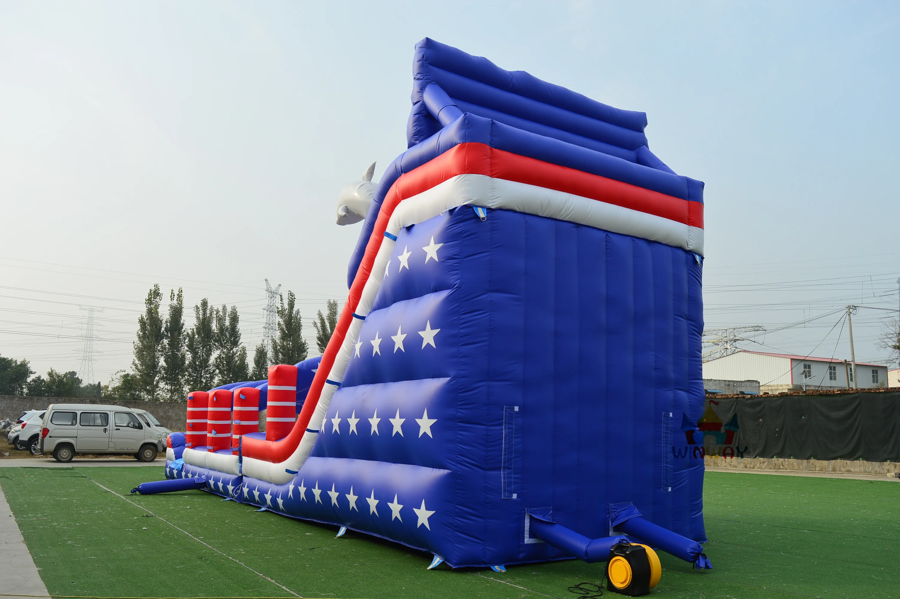 commercial inflatable slip and slide inflatable with slide dolphin giant inflatable water slide