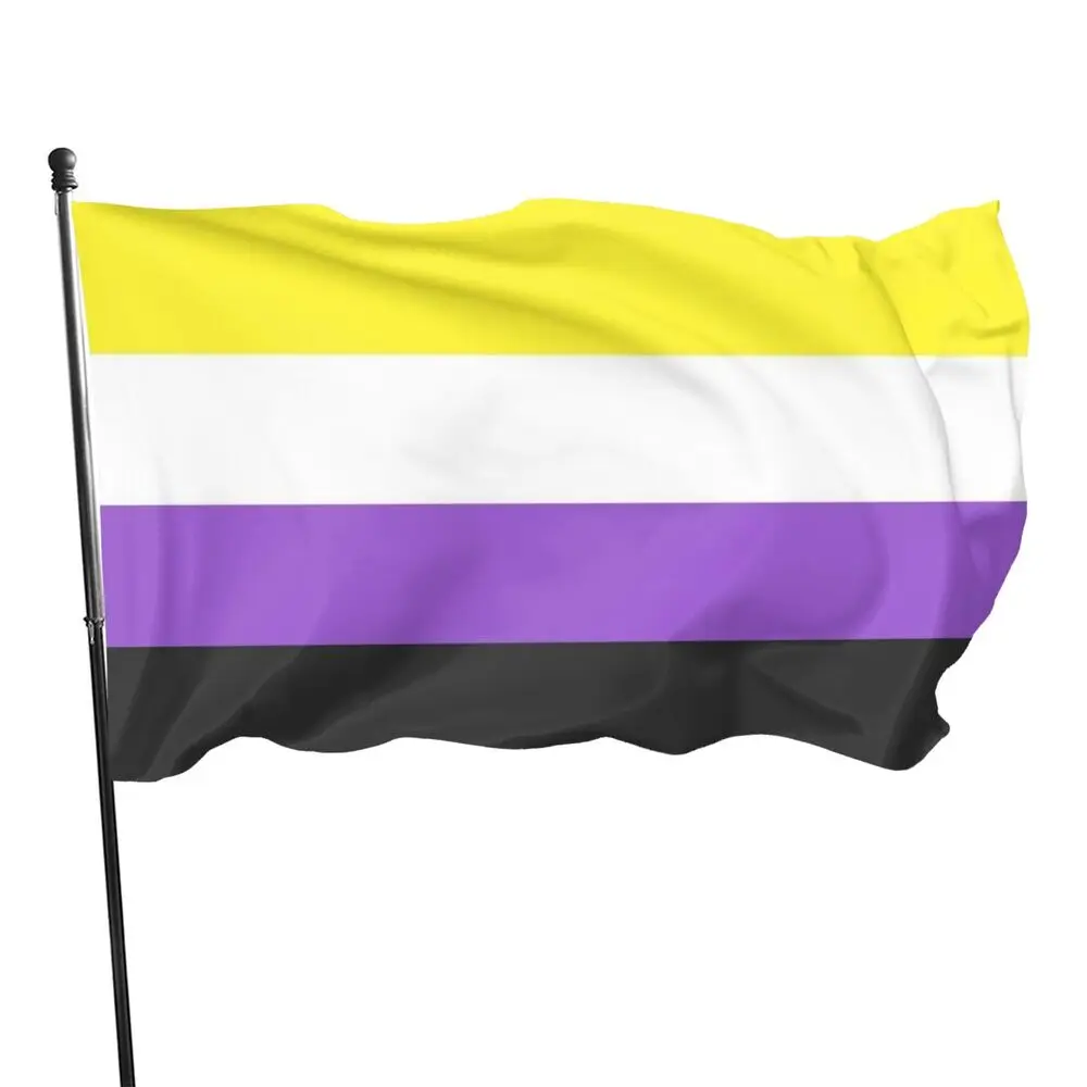 Promotion Custom Sports International Flags 3x5ft Printing Pride Genderqueer GQ Gender Identity NONBINARY Non-Binary Flag