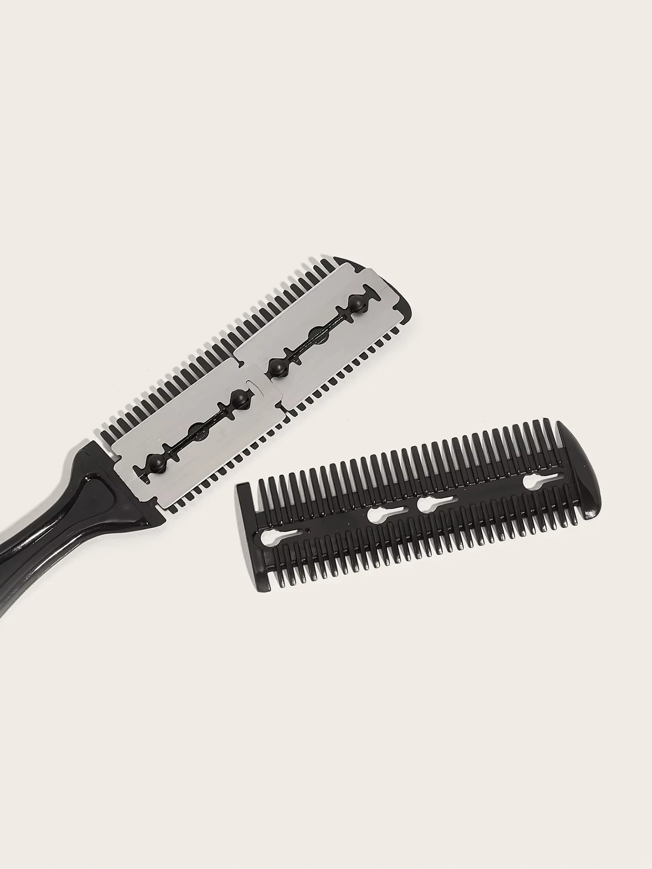 Wholesale Shaving Knife Round Head Double Side Hair Styling Comb Arc Handle Design Hair Cutting Razor Comb