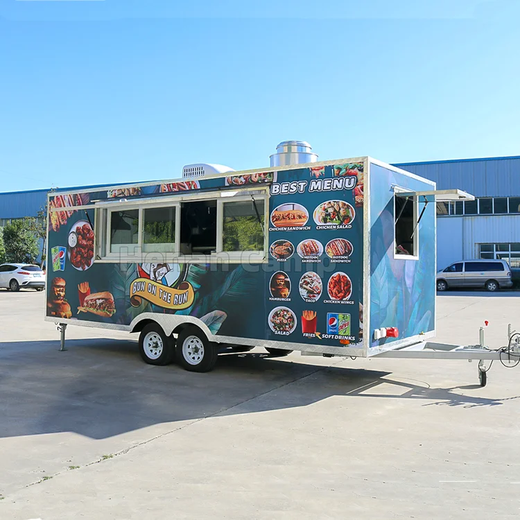 CAMP Hot Selling Mobile Food Trailer Concession Food Trucks Trailer With Equipment Equipped For Sale