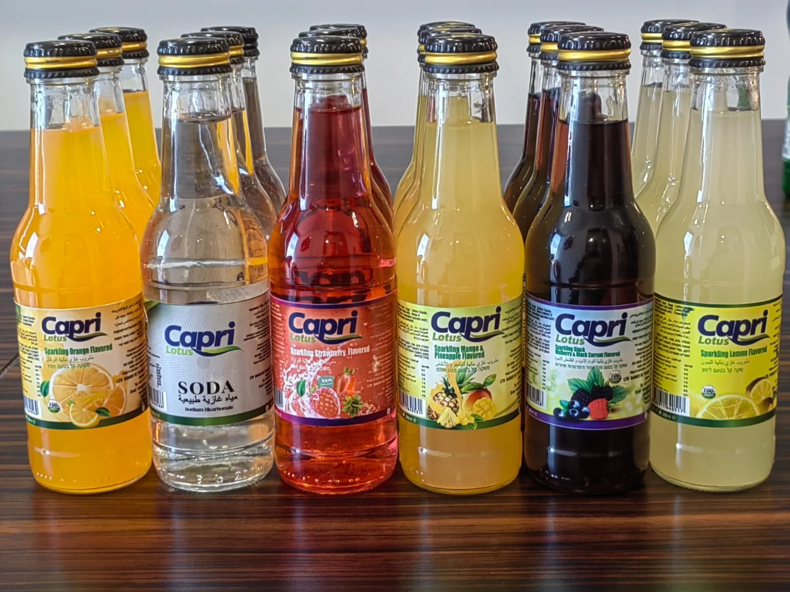 LOTUS CAPRI MINERAL WATER WITH APPEL FLAVORED SOFT DRINK CARBONATED DRINK 200ml 250ml Glass Bottled Mineral Water from Turkey