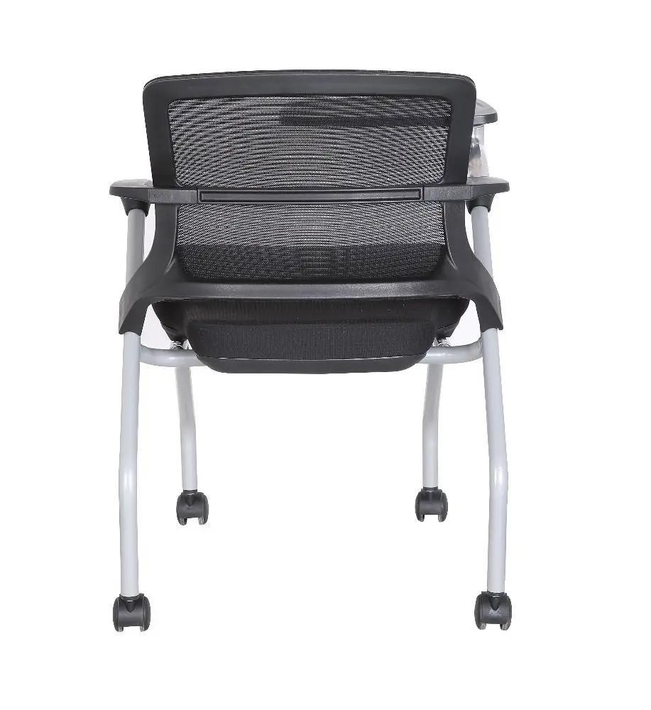 Kabel Plastic Chair Office Visitor Training Chair With Castors With Tables Attached Fold Tablet Arm