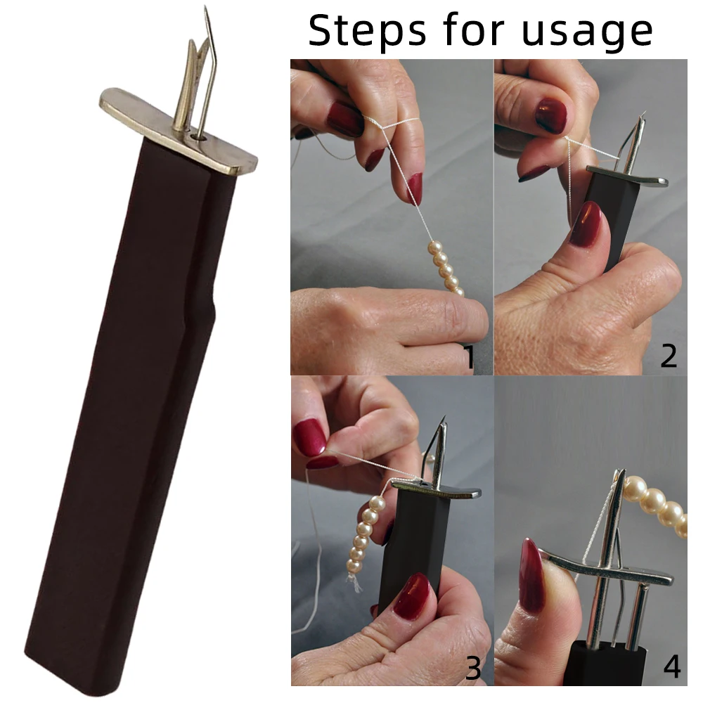 Beading Knotting Tool Secure Knots Stringing Pearls Scattered Loose Wear Beads Smith Jewelry Rosary Twine Pearl Agate Jade Bodhi