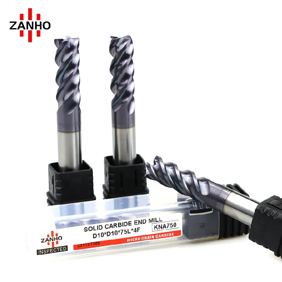 ZANHO KNA750 High-Speed Four-Edged End Mill Solid Carbide Stainless Steel CNC Milling Cutter with Variable Pitch WALTER