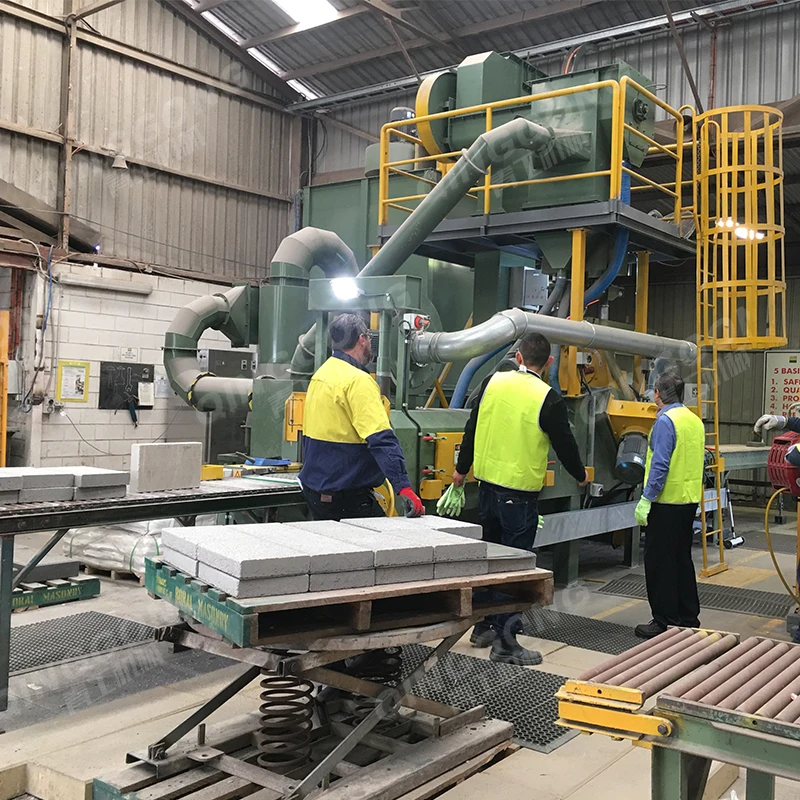Paving slabs surface cleaning through type paver block shot blasting machine manufacturer