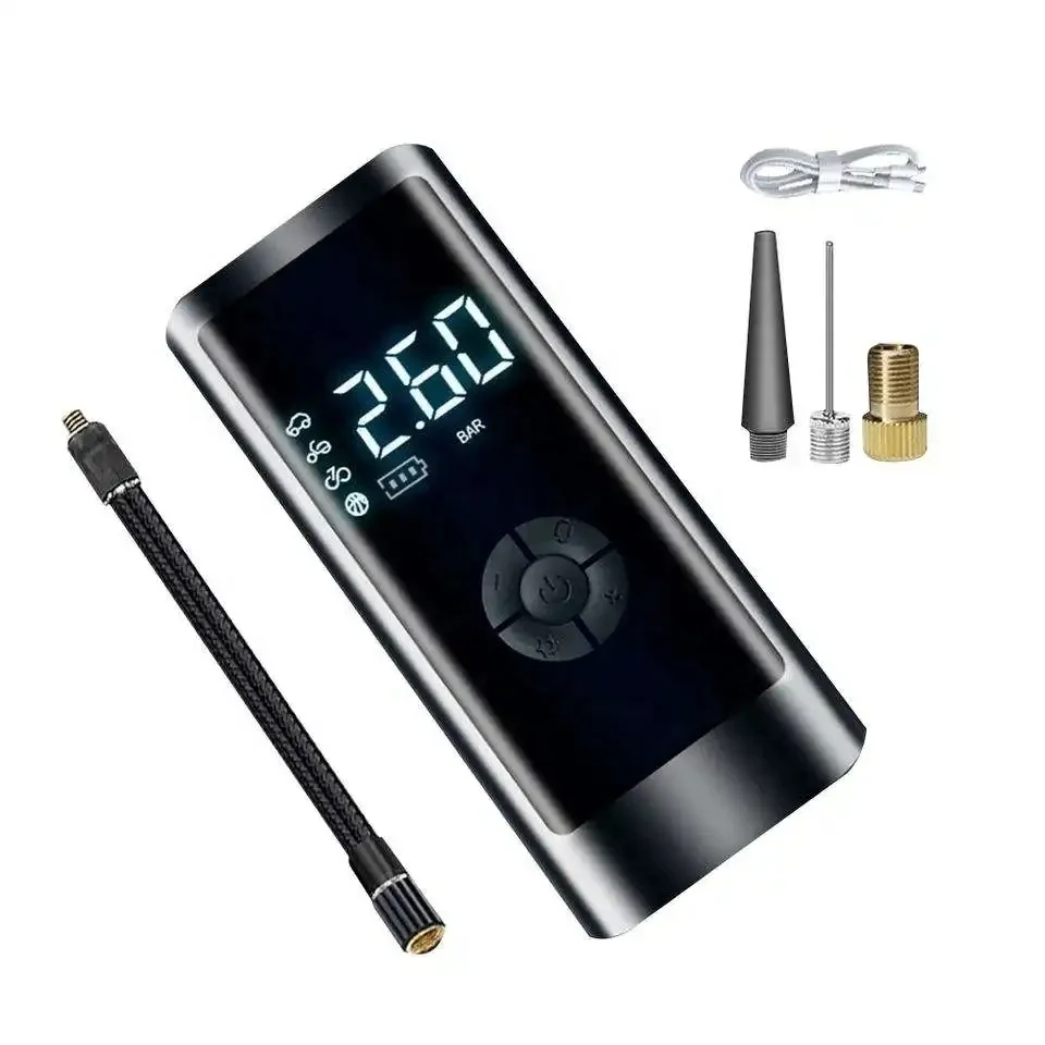 Digital PR1901203 Portable Air Pump with bright and long lasting Emergency LED light Fast Tire Air Pump for Car Bike Motorcycles