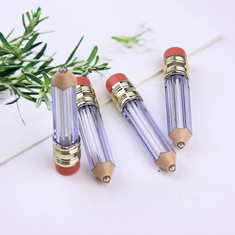 Lip Gloss Tube Pencil Lip Gloss Tubes With Wands Packing Plastic Bottles
