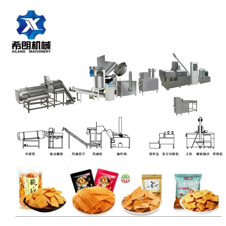 Automatic operation Stainless steel  Fried Bugles processing line fried chips 3D  food production line