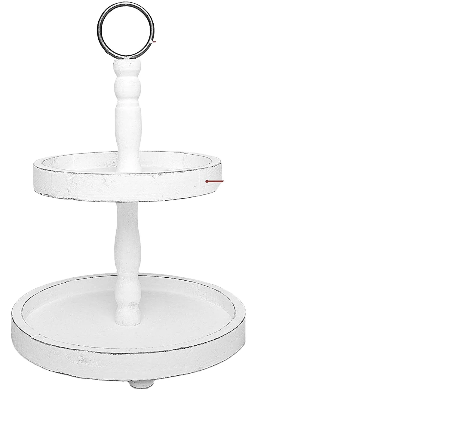 
Wood Farmhouse, Rustic, Vintage Decor. Table Kitchen Tray Wooden with Metal Round Decorative Handle 