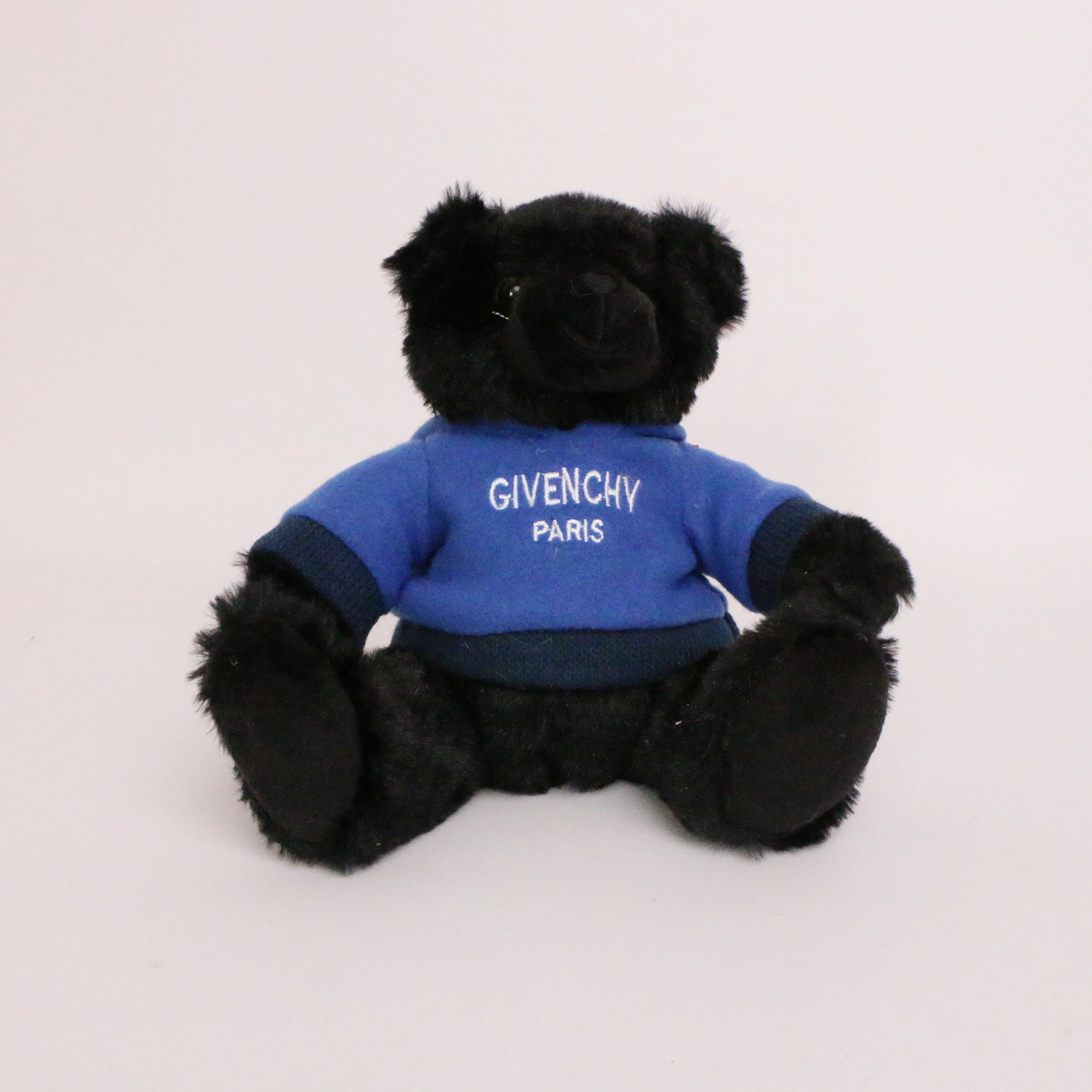 Customized black teddy bear factory direct plush toys customized logo hooded teddy bear kids toys cheap doll manufacturer