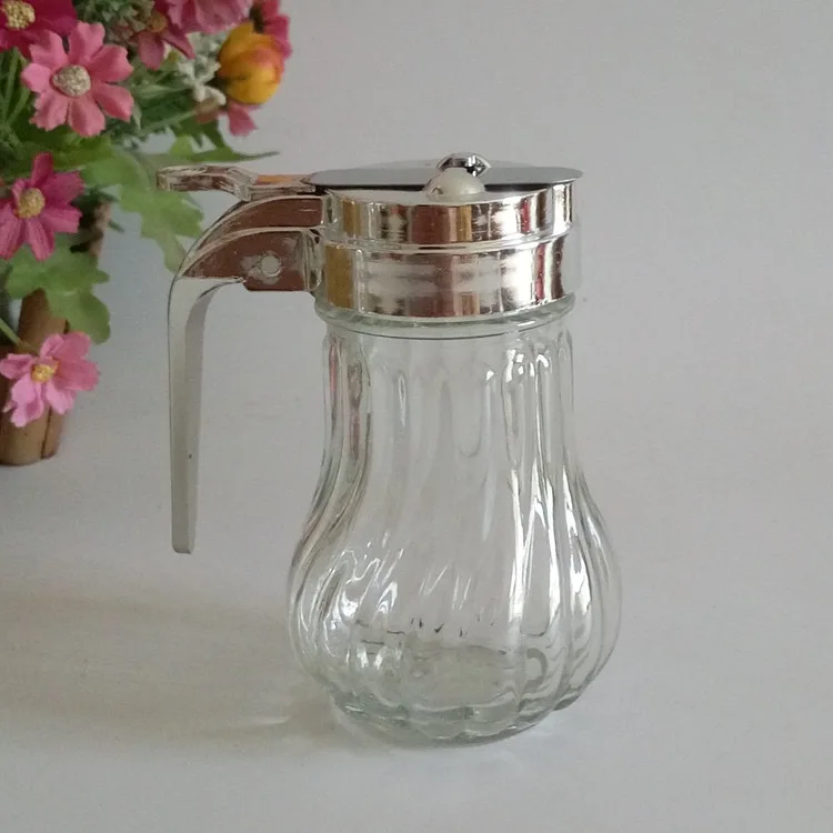 honey dispenser honey jar glass material plastic lid