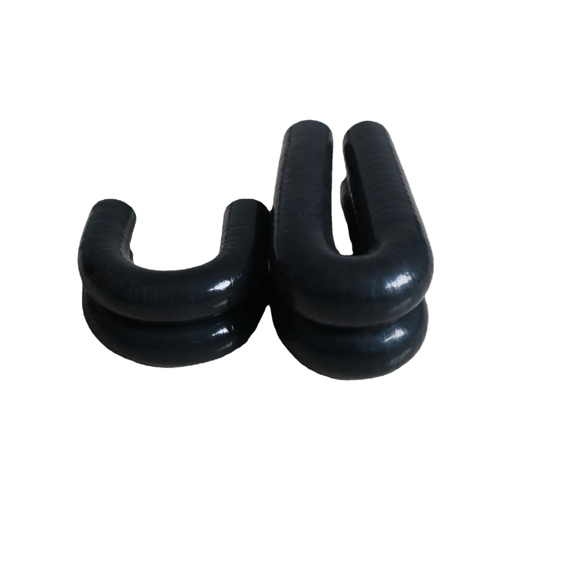 High Performance Heat resistant U T S shape braided silicone hose 180 degree elbow silicon rubber hose