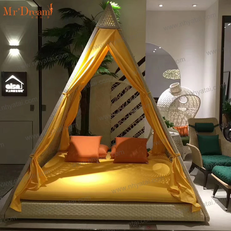 Mr.Dream high quality fashion lawn patio garden triangle rattan outdoor lounge furniture