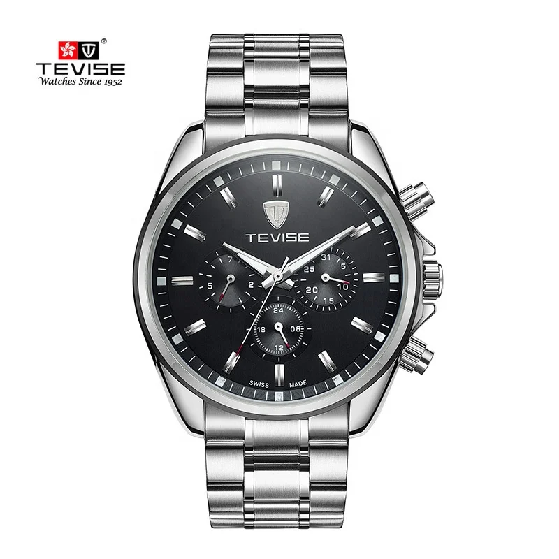 2018 Charm Automatic Men Black Waterproof Watch With Six Small Dials Function